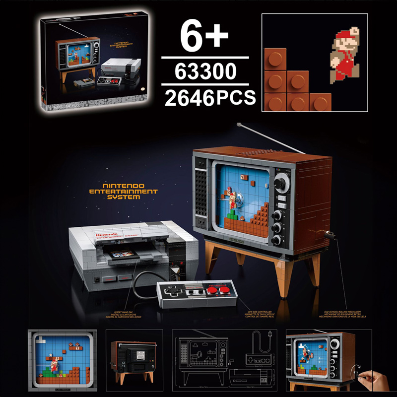 Mô hình lắp ghép - NES Console 63300 2 mo hinh lap ghep nes console 63300 02